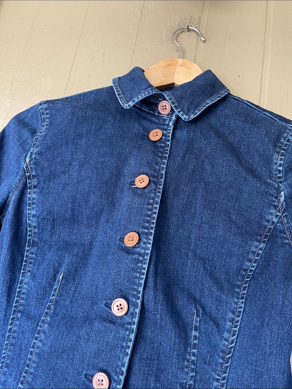 Lauren Jeans Co. Denim Ralph Lauren Button Front Denim Jacket Size 4 - Picture 3 of 8